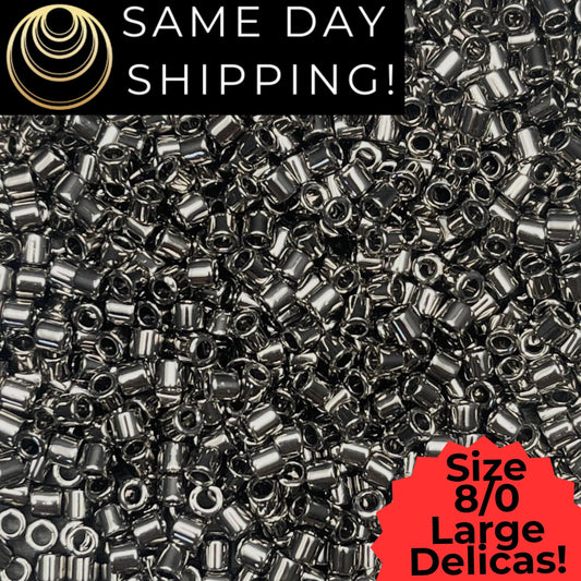 DBL0021 8/0 LARGE Miyuki Delica Beads Nickle Plated