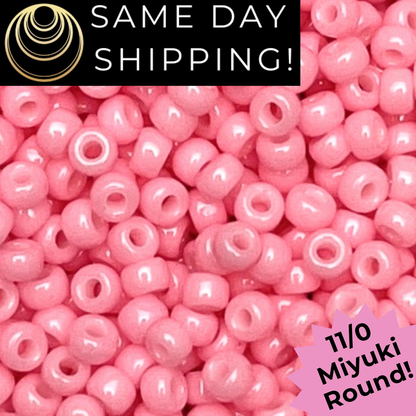 11-4466 11/0 Miyuki Round Seed Beads Duracoat Dyed Opaque Light Carnation