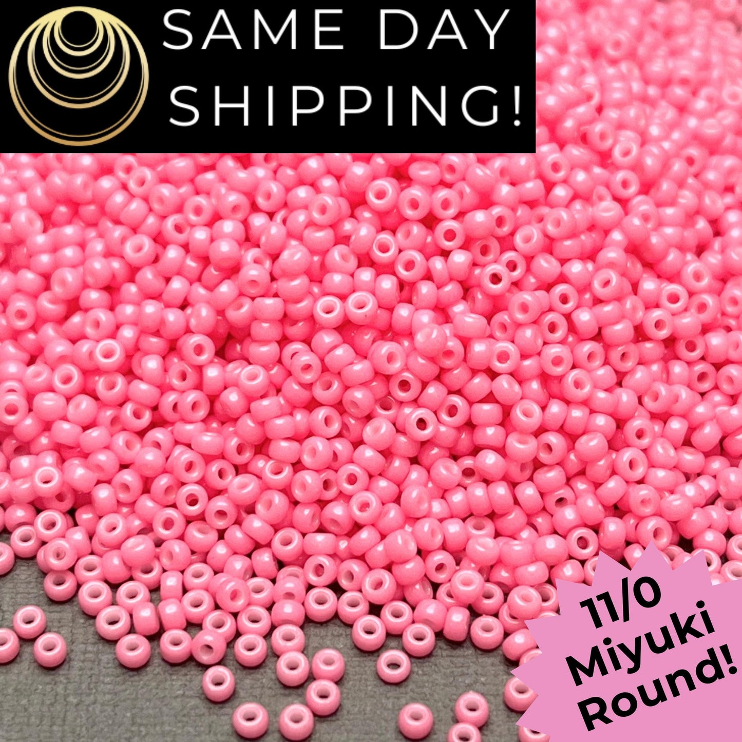 11-4467 11/0 Miyuki Round Seed Beads Duracoat Dyed Opaque Carnation