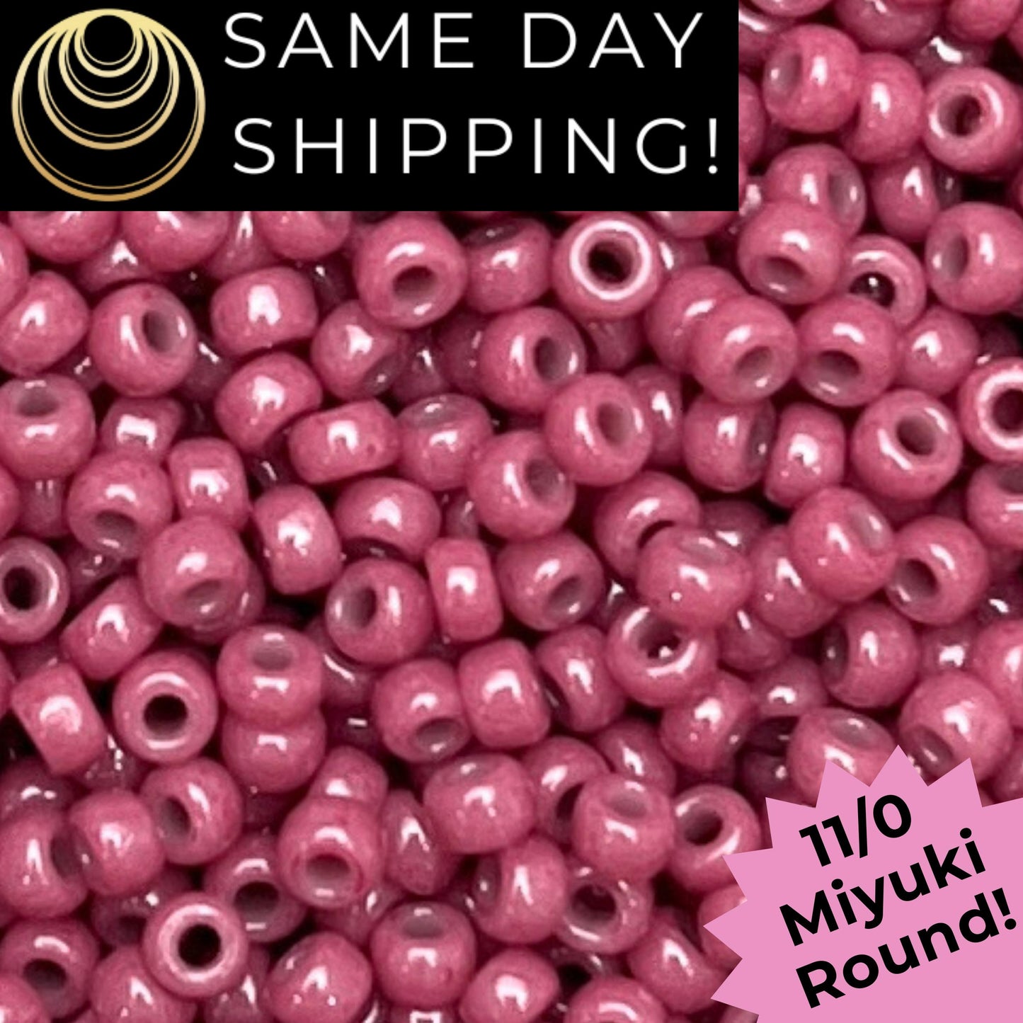 11-4468 11/0 Miyuki Round Seed Beads Duracoat Dyed Opaque Pansy