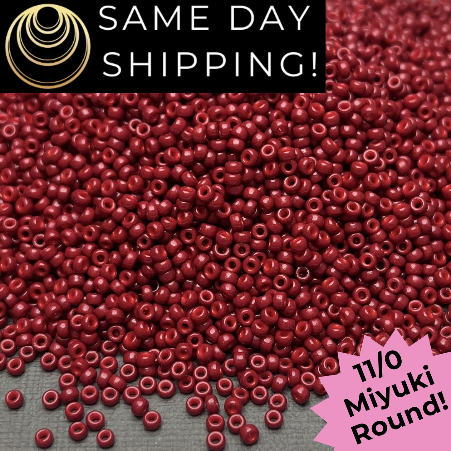11-4469 11/0 Miyuki Round Seed Beads Duracoat Dyed Opaque jujube