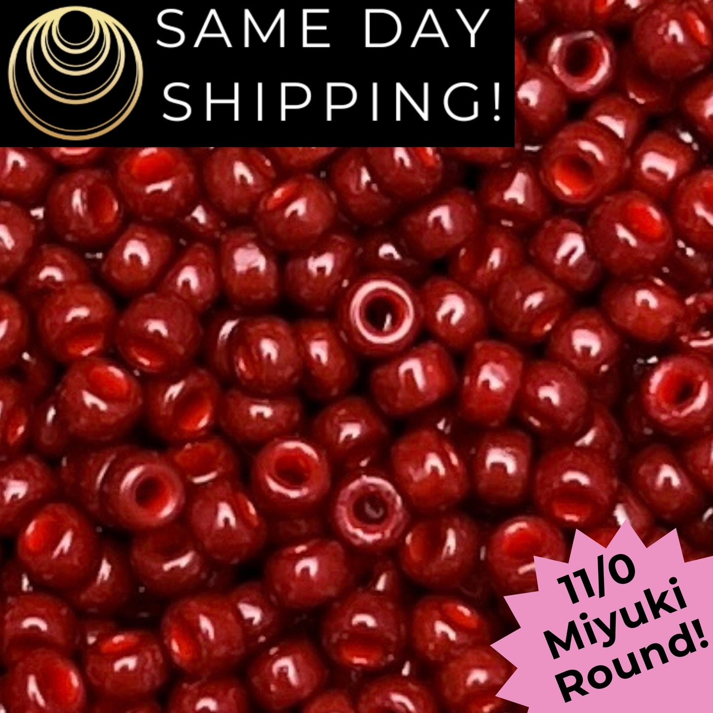 11-4470 11/0 Miyuki Round Seed Beads Duracoat Dyed Opaque Maroon