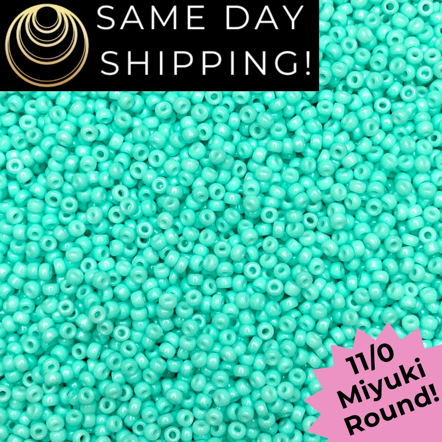 11-4472 11/0 Miyuki Round Seed Beads Duracoat Dyed Opaque Catalina