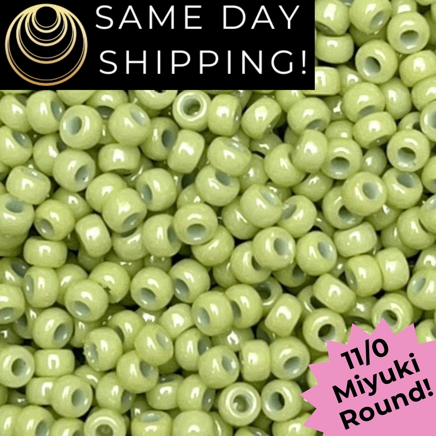 11-4473 11/0 Miyuki Round Seed Beads Duracoat Dyed Opaque Fennel