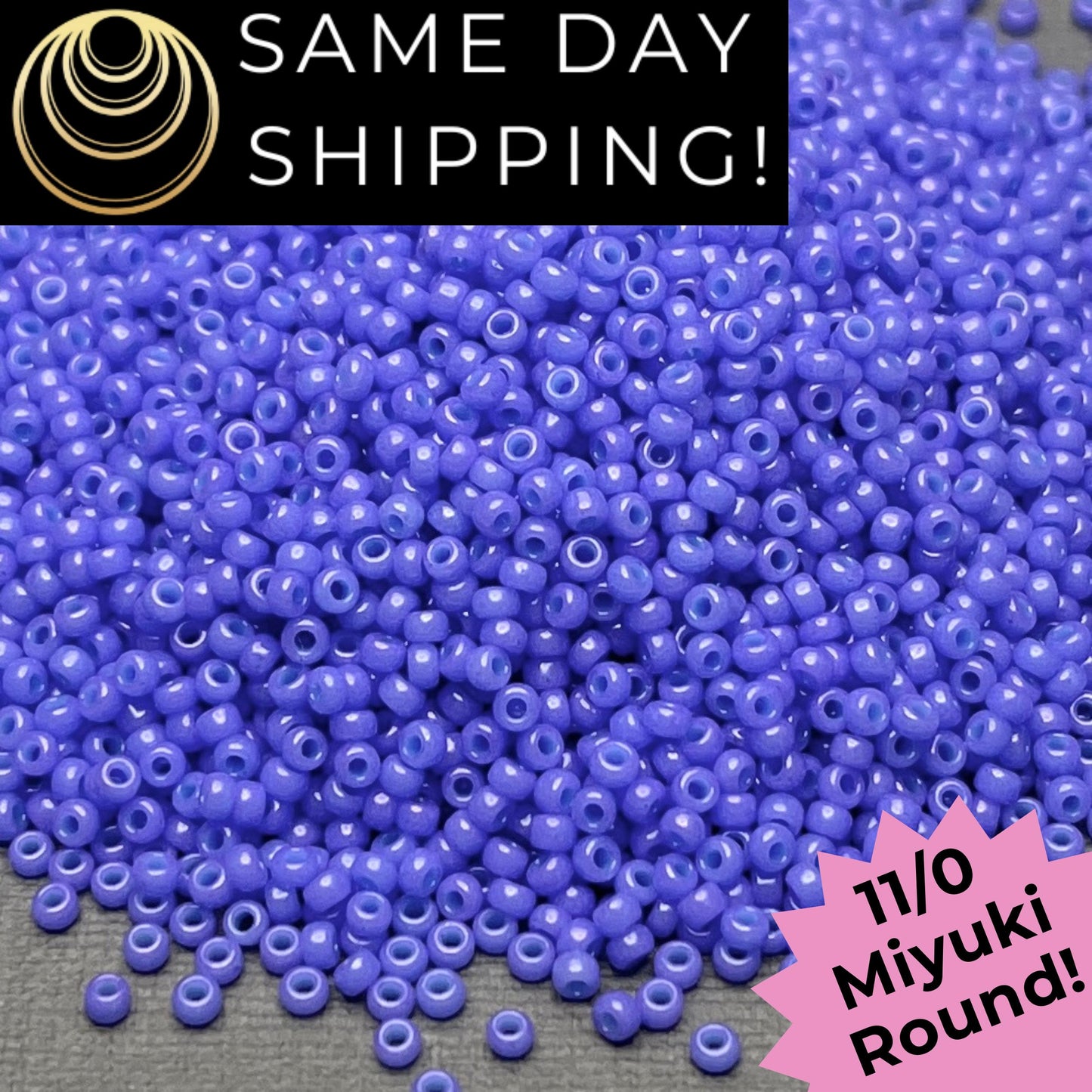11-1477 11/0 Miyuki Round Seed Beads Opaque Bright Purple