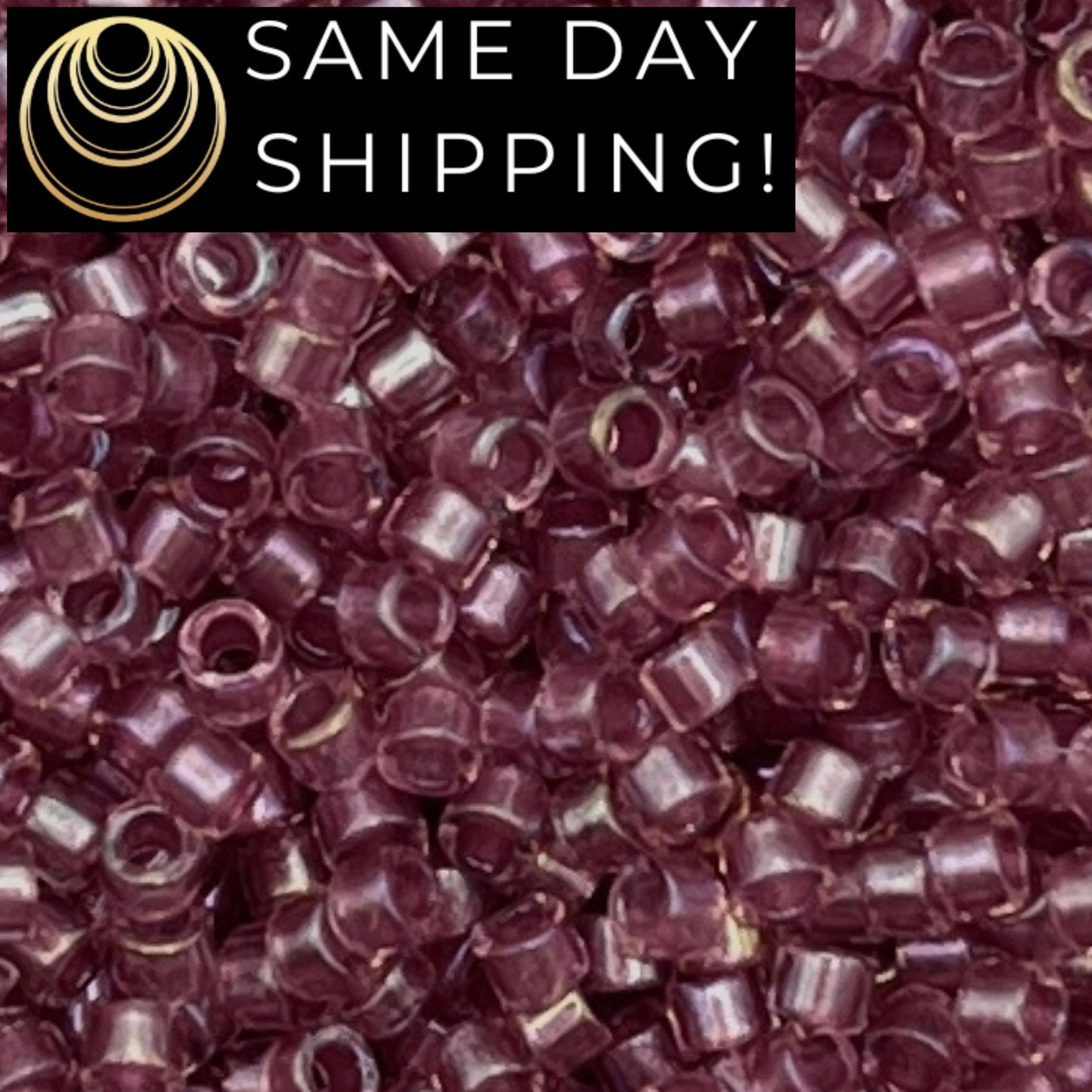 DB1745 11/0 Miyuki Delica Beads Sparkling Antique Rose Lined Crystal AB