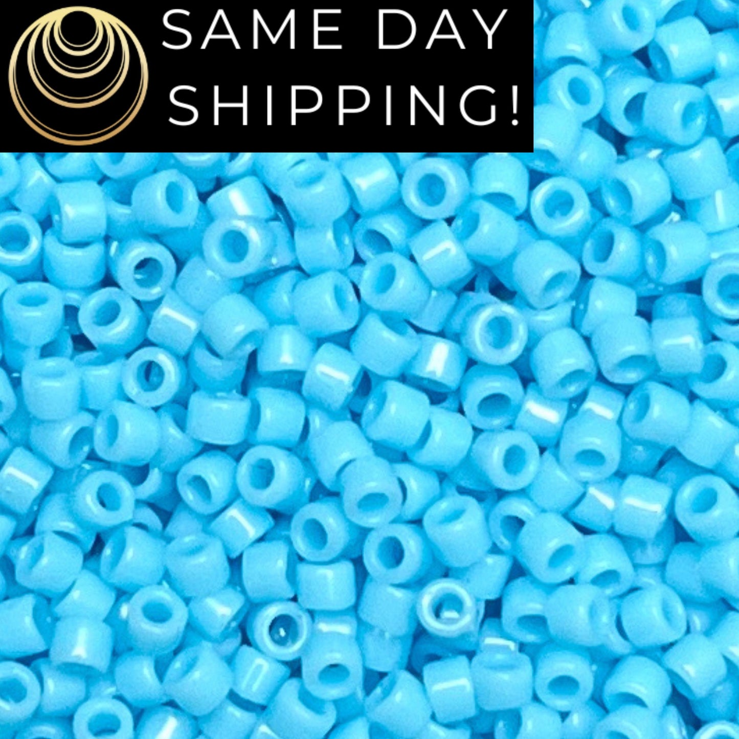 DB0725 11/0 Miyuki Delica Beads Opaque Turquoise Blue