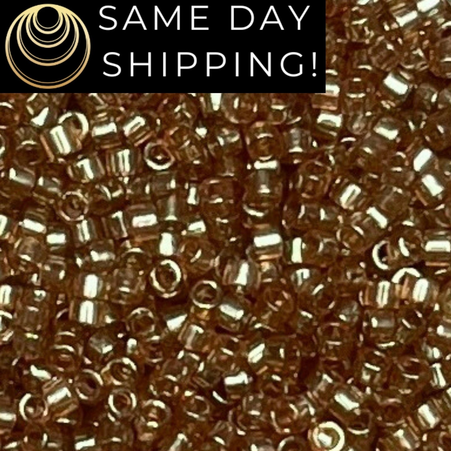 DB0102 11/0 Miyuki Delica Beads Peach Topaz Gold Luster