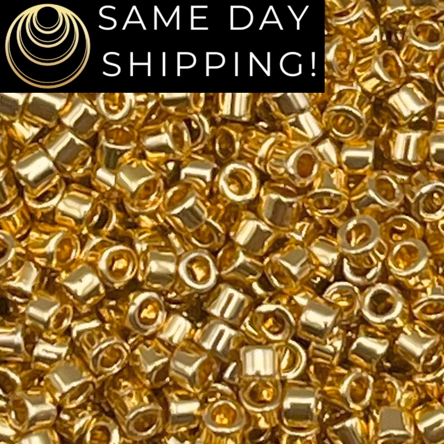 DB0034 11/0 Miyuki Delica Beads 24kt Light Gold Plated