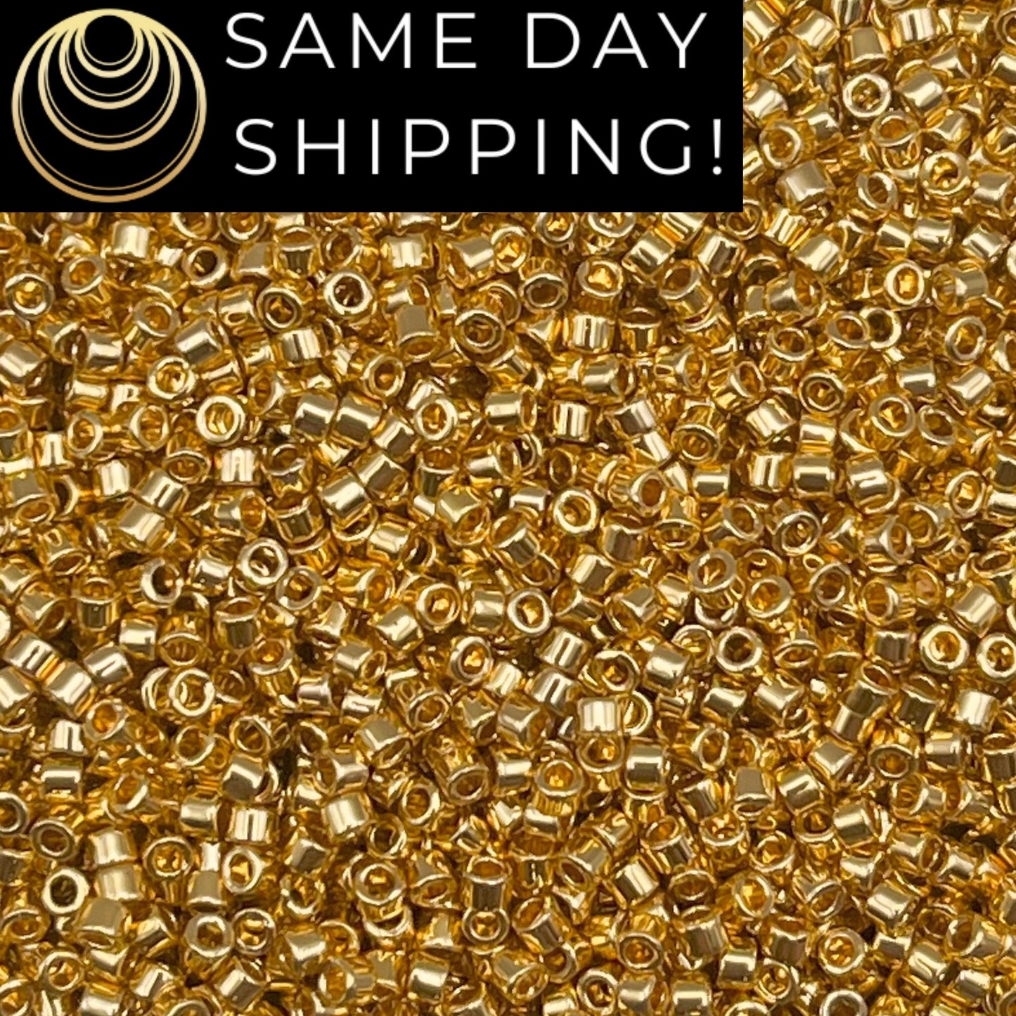 DB0034 11/0 Miyuki Delica Beads 24kt Light Gold Plated