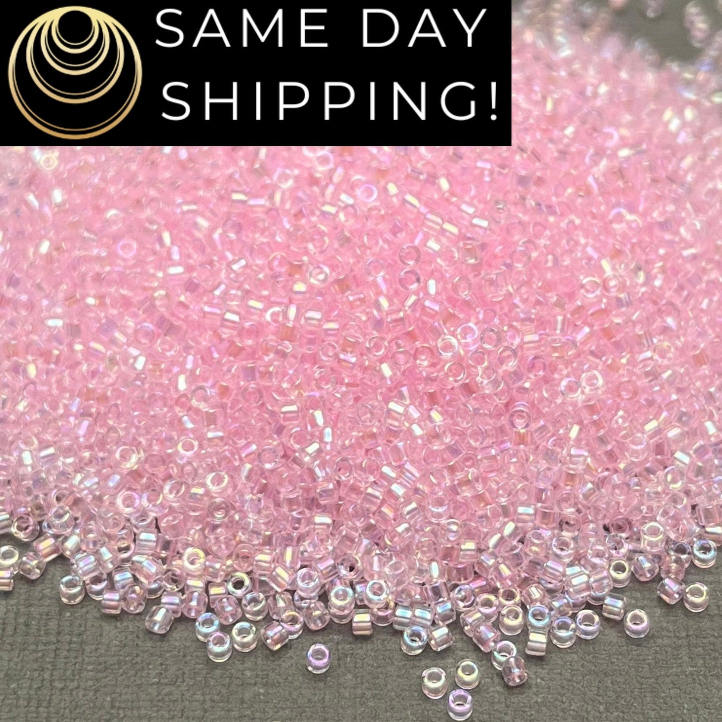 DB0071 11/0 Miyuki Delica Beads Transparent Pink AB