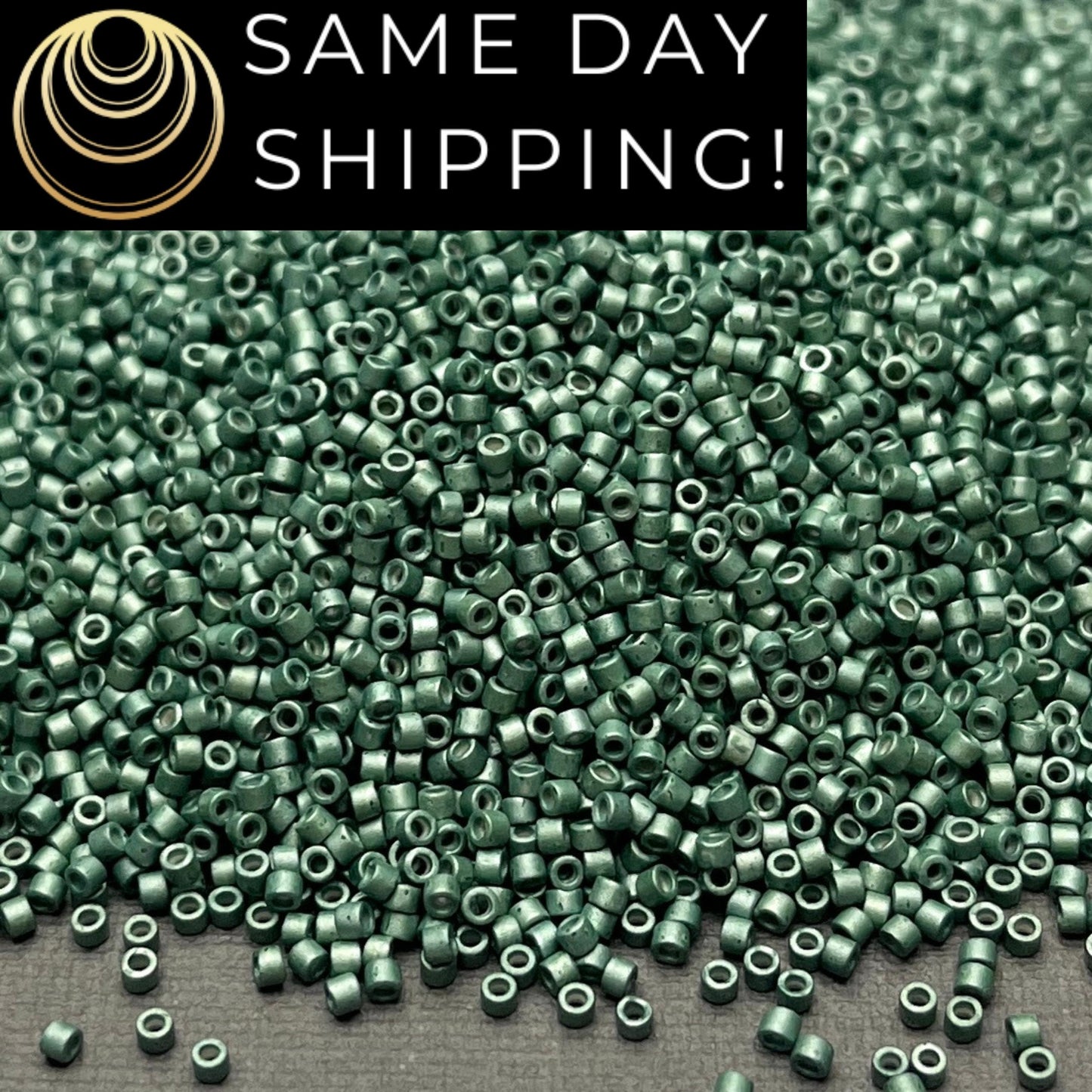 DB1172 11/0 Miyuki Delica Beads Galvanized Matte Dark Aqua