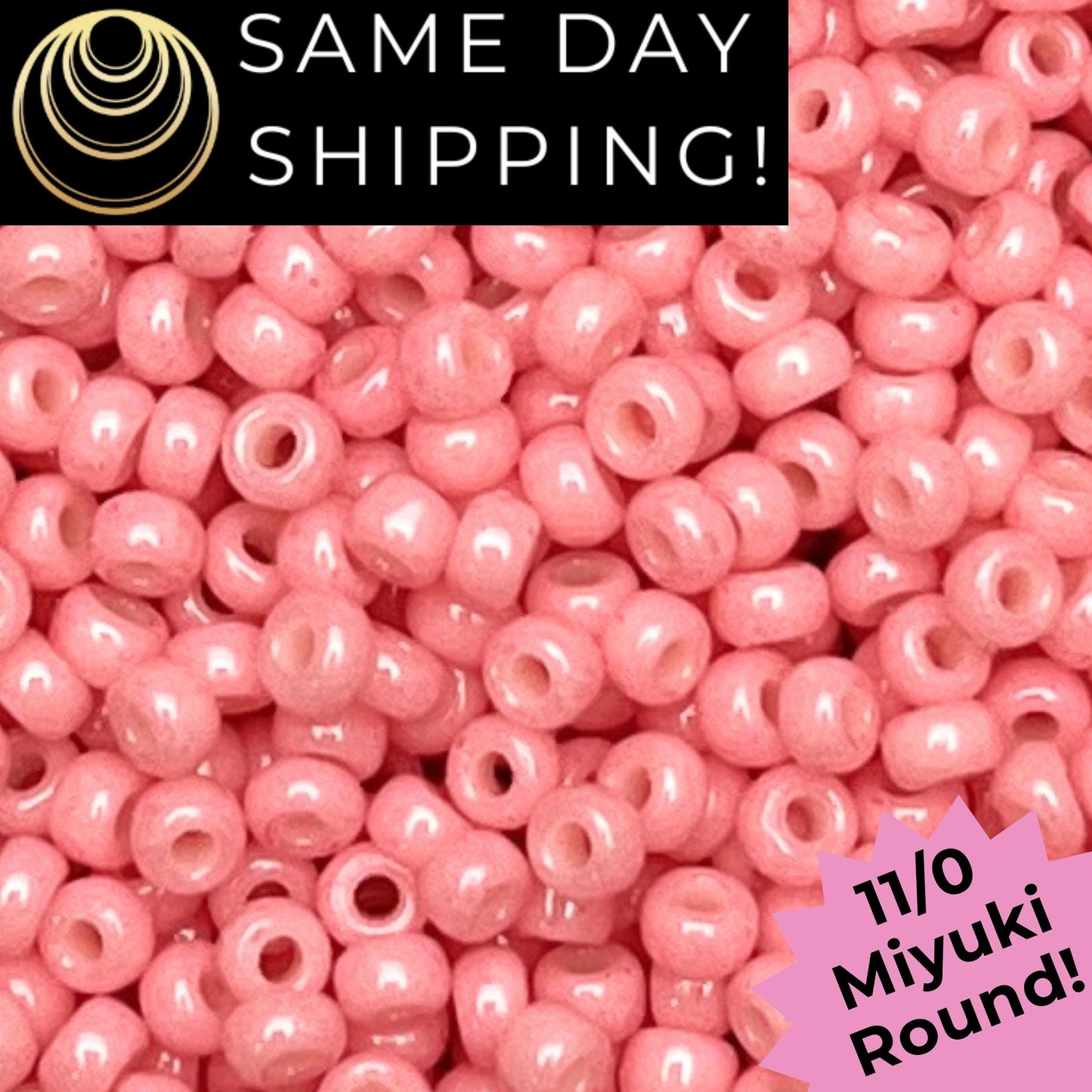 11-4463 11/0 Miyuki Round Seed Beads Duracoat Dyed Opaque Lychee