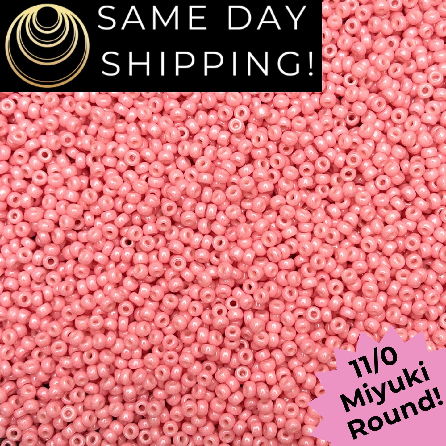 11-4463 11/0 Miyuki Round Seed Beads Duracoat Dyed Opaque Lychee