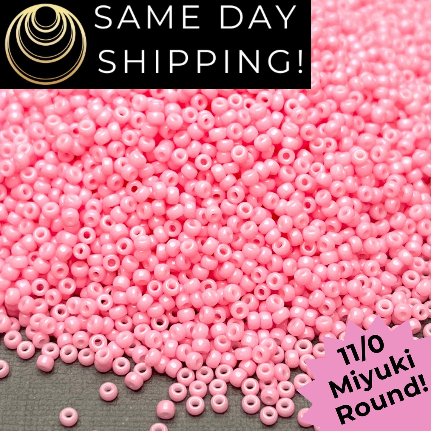 11-4466 11/0 Miyuki Round Seed Beads Duracoat Dyed Opaque Light Carnation