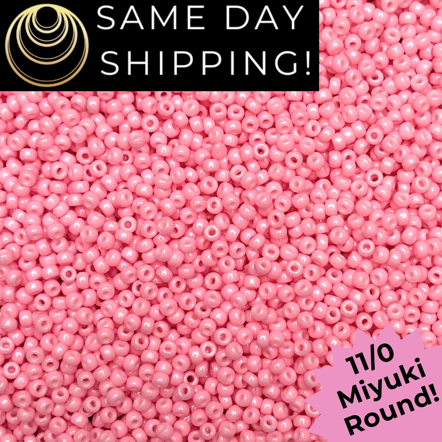 11-4466 11/0 Miyuki Round Seed Beads Duracoat Dyed Opaque Light Carnation