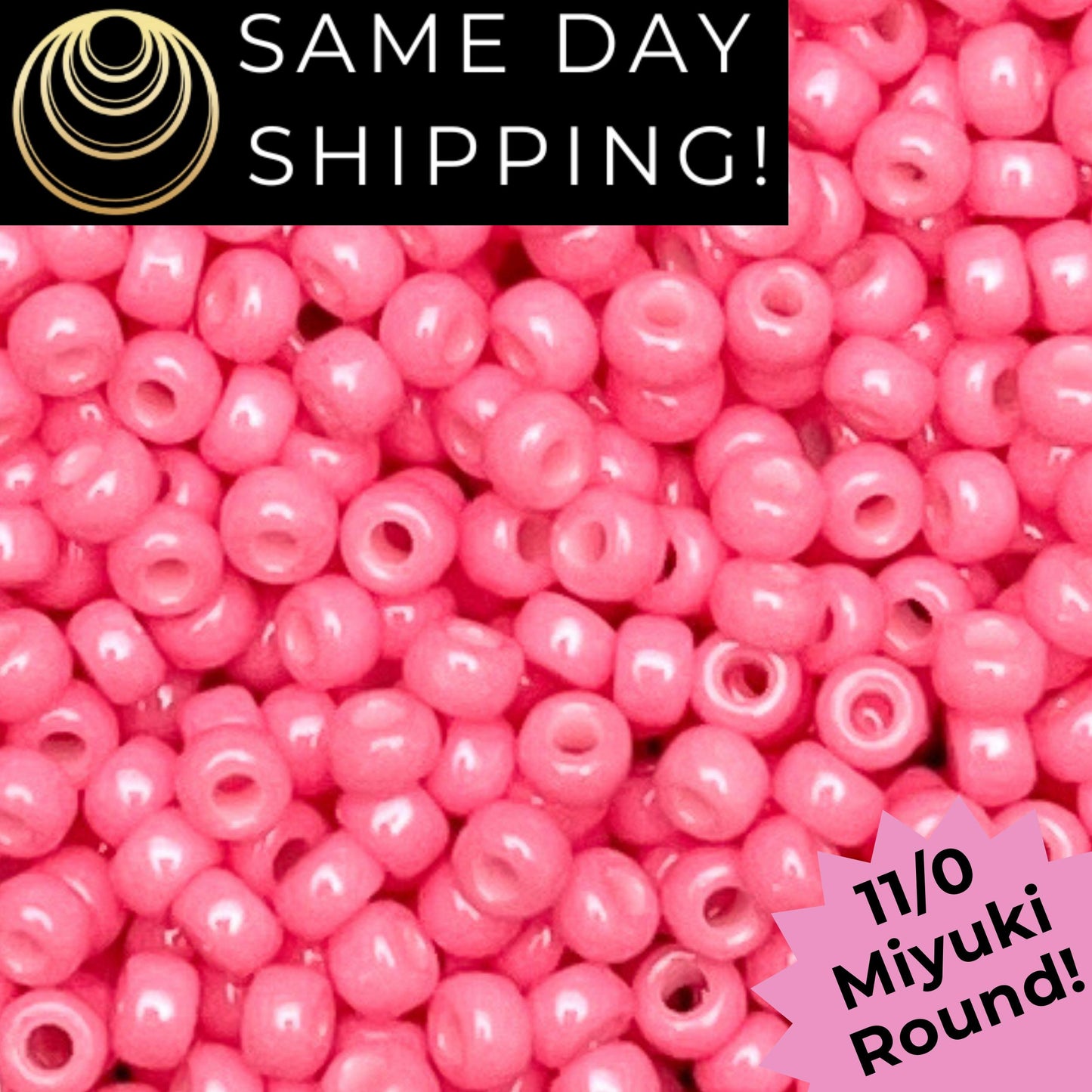 11-4467 11/0 Miyuki Round Seed Beads Duracoat Dyed Opaque Carnation