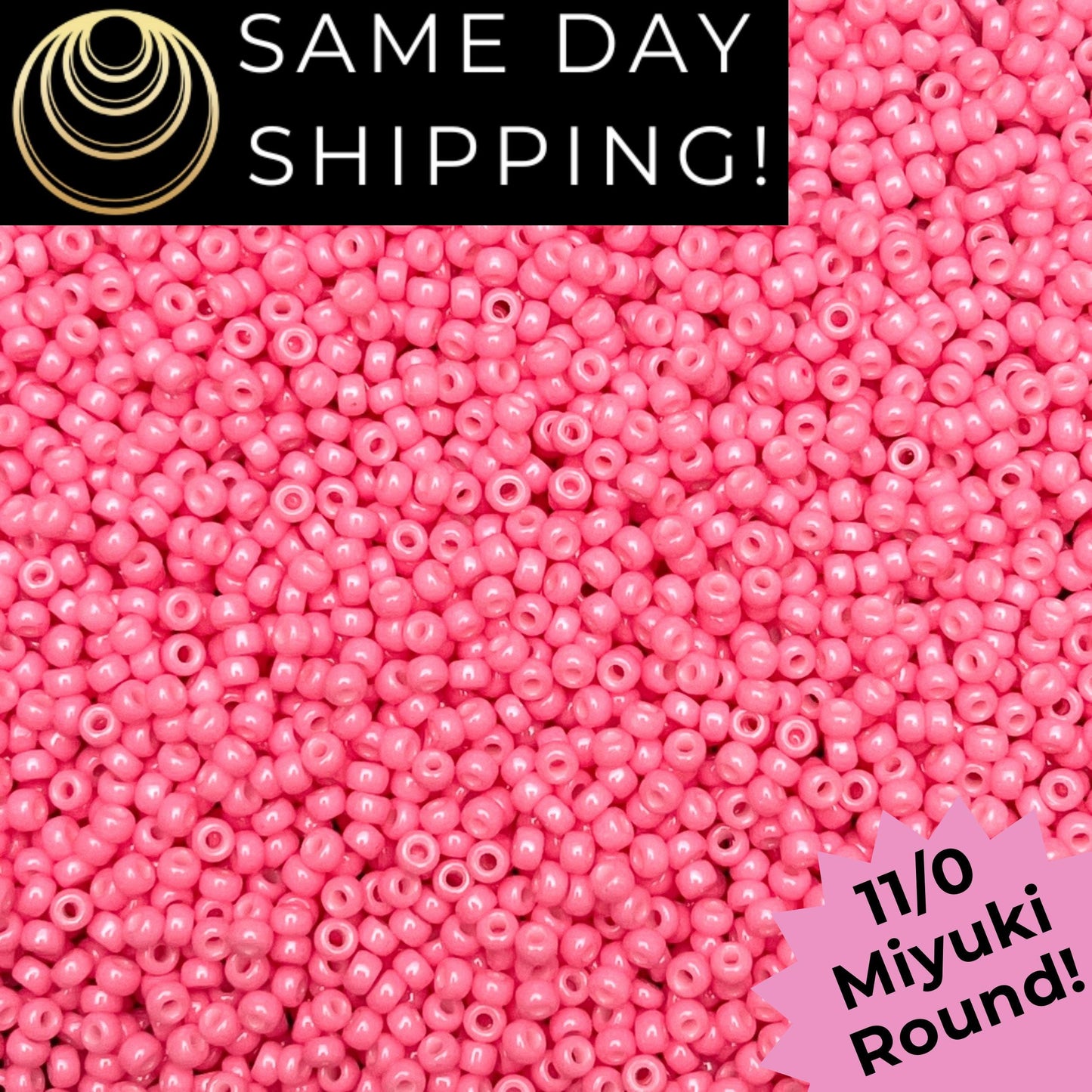 11-4467 11/0 Miyuki Round Seed Beads Duracoat Dyed Opaque Carnation