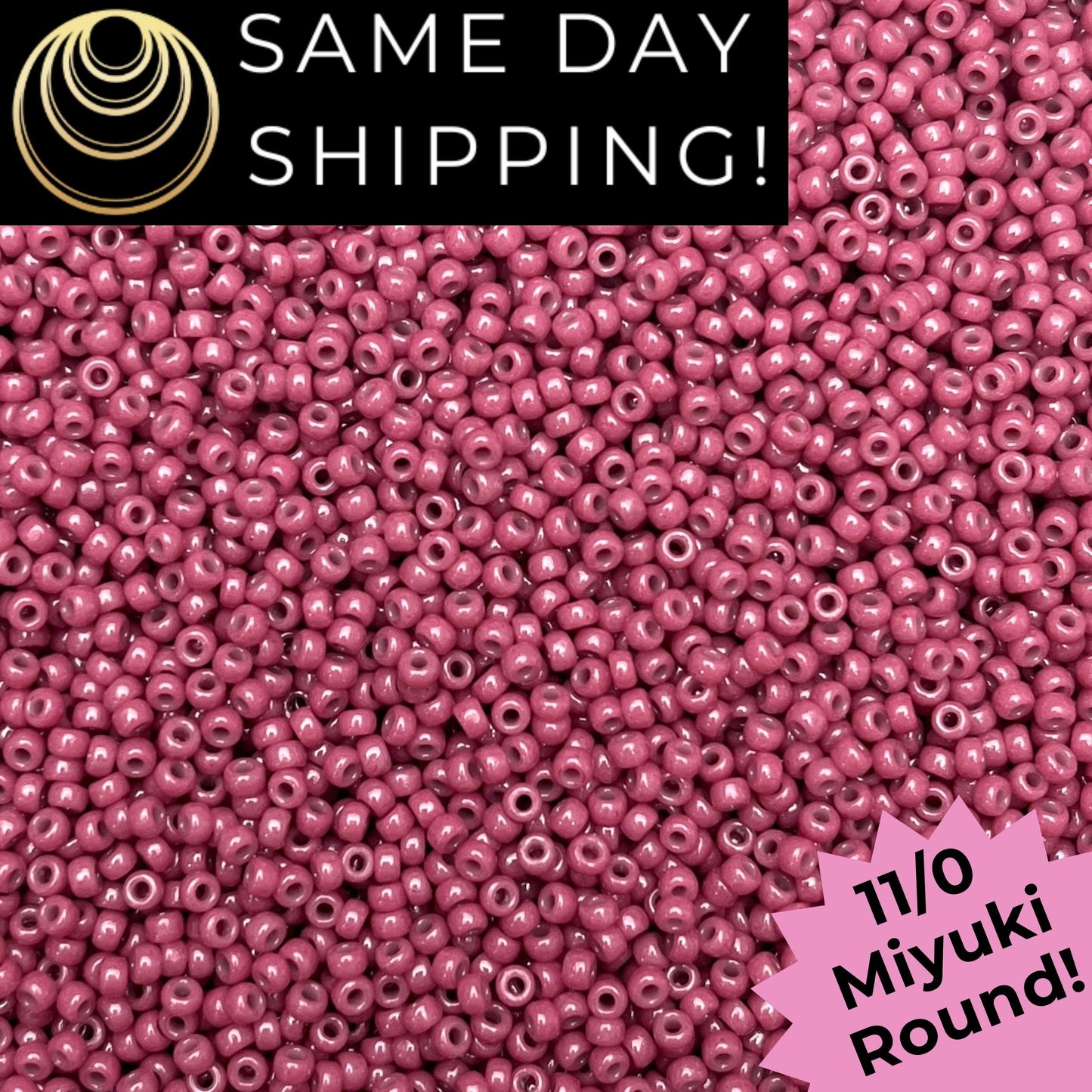11-4468 11/0 Miyuki Round Seed Beads Duracoat Dyed Opaque Pansy