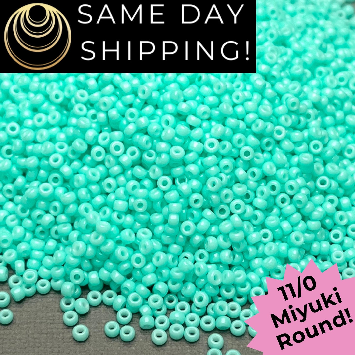 11-4472 11/0 Miyuki Round Seed Beads Duracoat Dyed Opaque Catalina