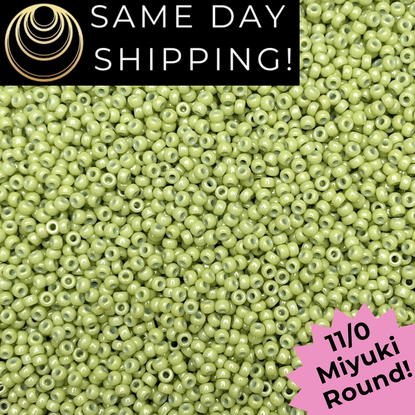 11-4473 11/0 Miyuki Round Seed Beads Duracoat Dyed Opaque Fennel