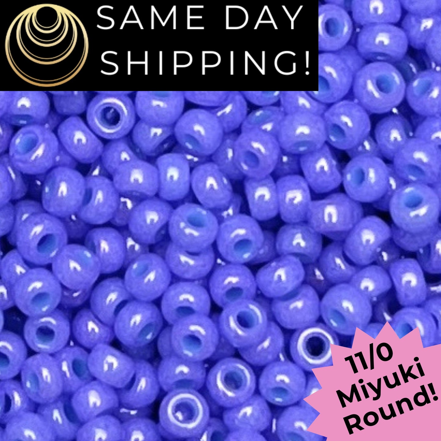 11-1477 11/0 Miyuki Round Seed Beads Opaque Bright Purple