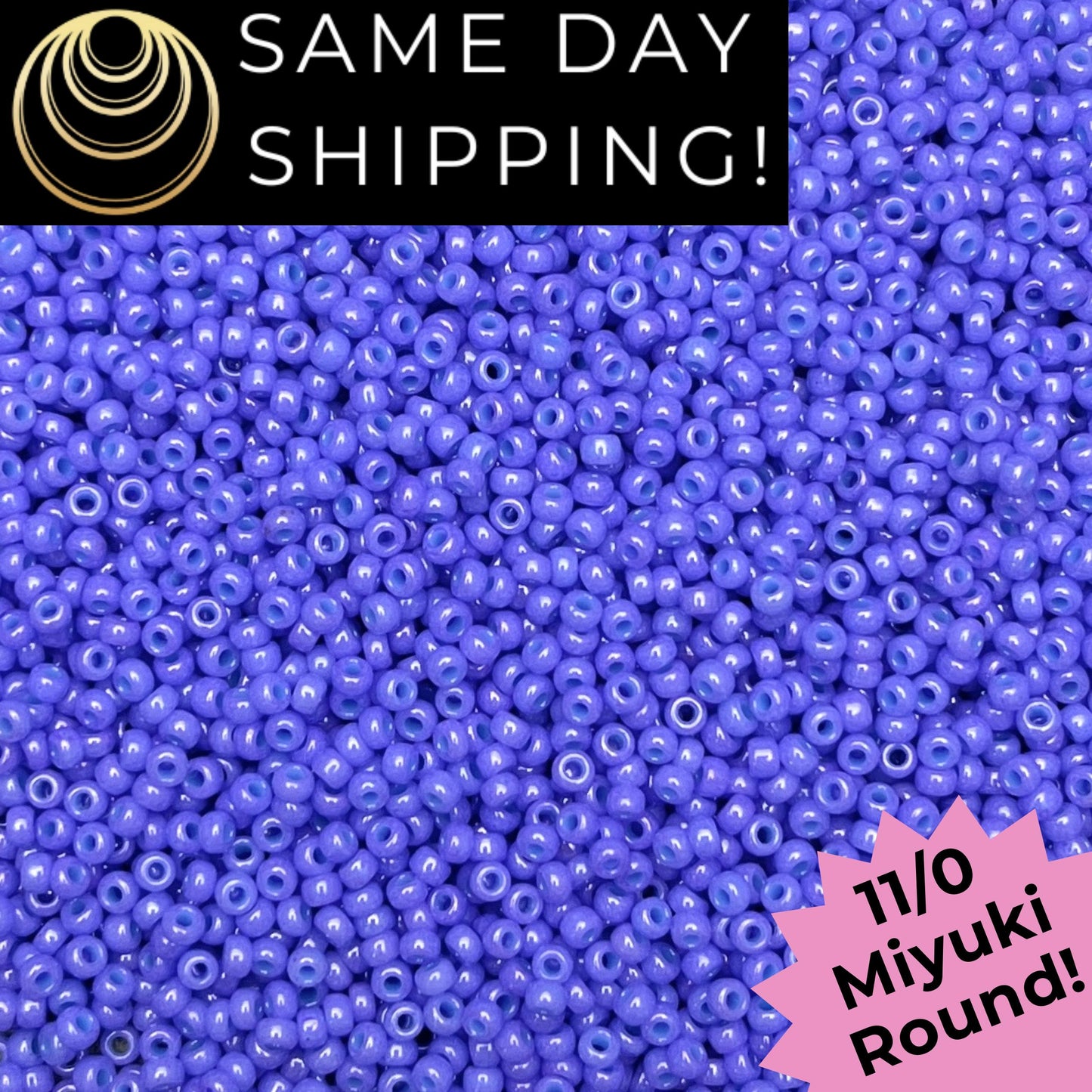 11-1477 11/0 Miyuki Round Seed Beads Opaque Bright Purple