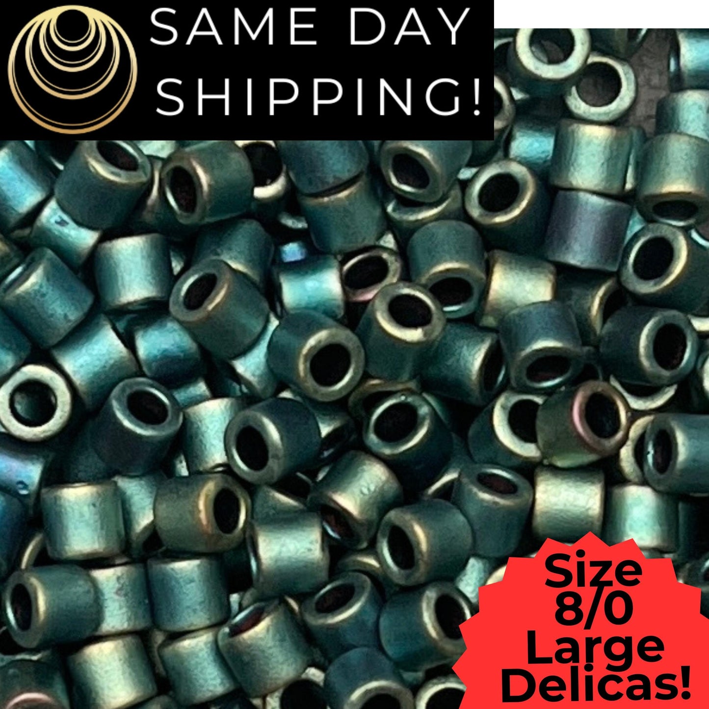 DBL0324 8/0 LARGE Miyuki Delica Beads Matte Metallic Patina Iris