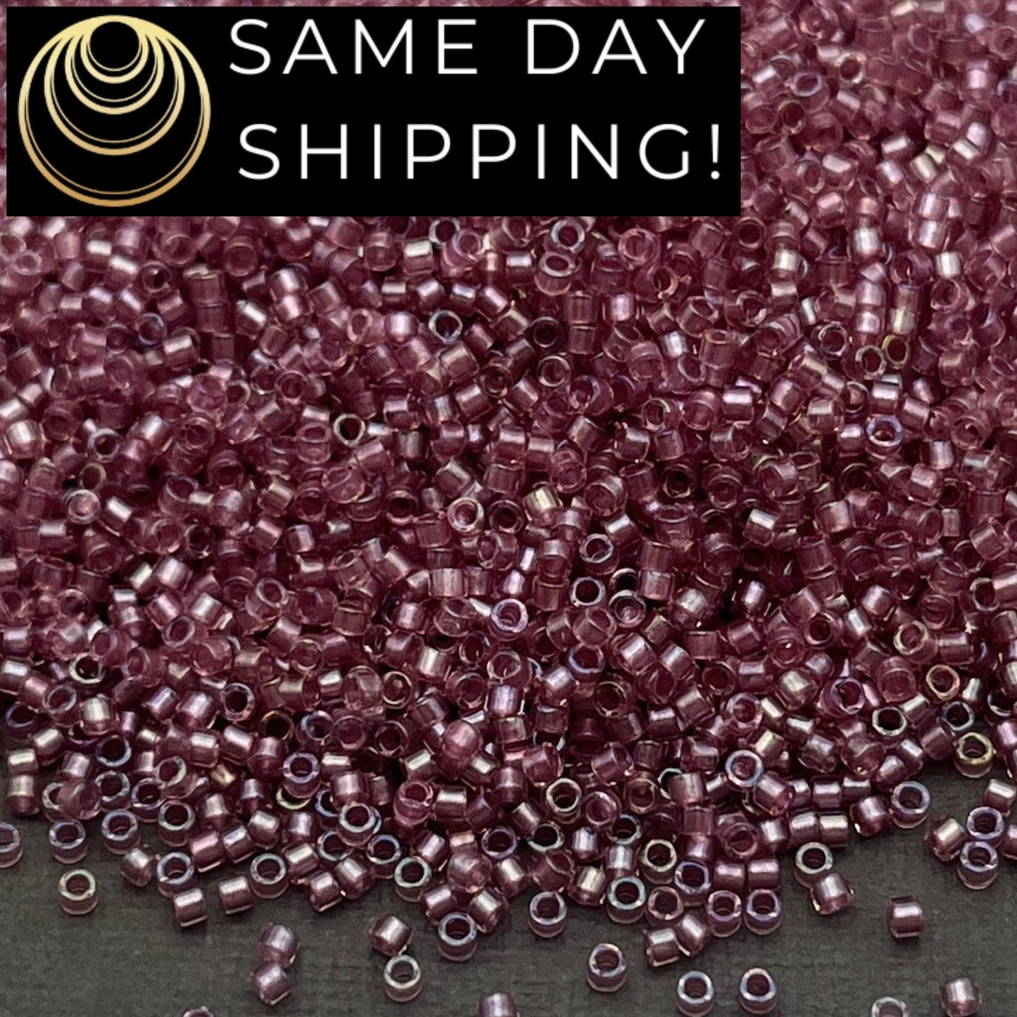 DB1745 11/0 Miyuki Delica Beads Sparkling Antique Rose Lined Crystal AB