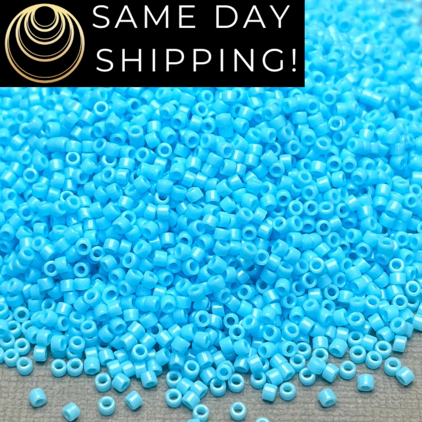 DB0725 11/0 Miyuki Delica Beads Opaque Turquoise Blue