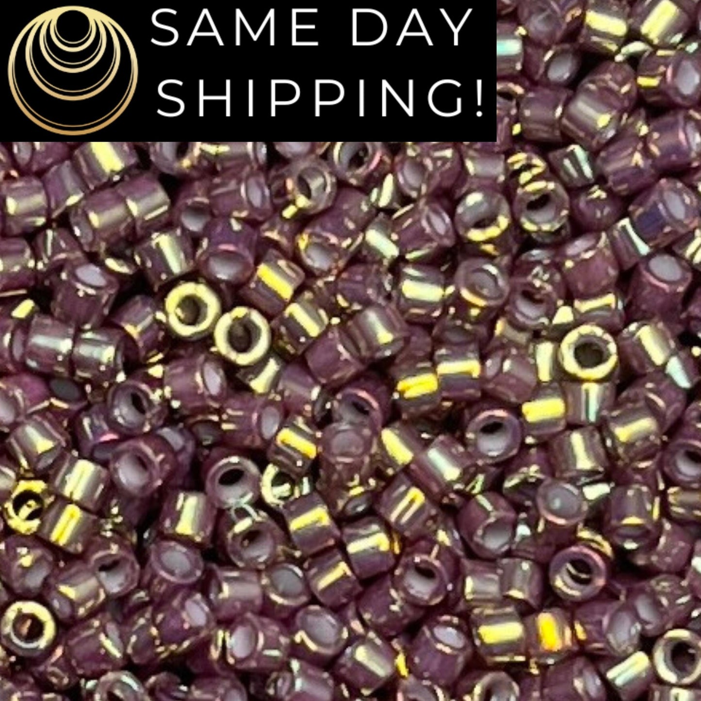 DB1011 11/0 Miyuki Delica Beads Dusty Mauve Gold Iris
