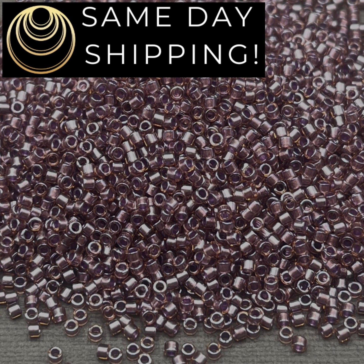 DB0912 11/0 Miyuki Delica Beads Sparkling Cinnamon Lined Topaz