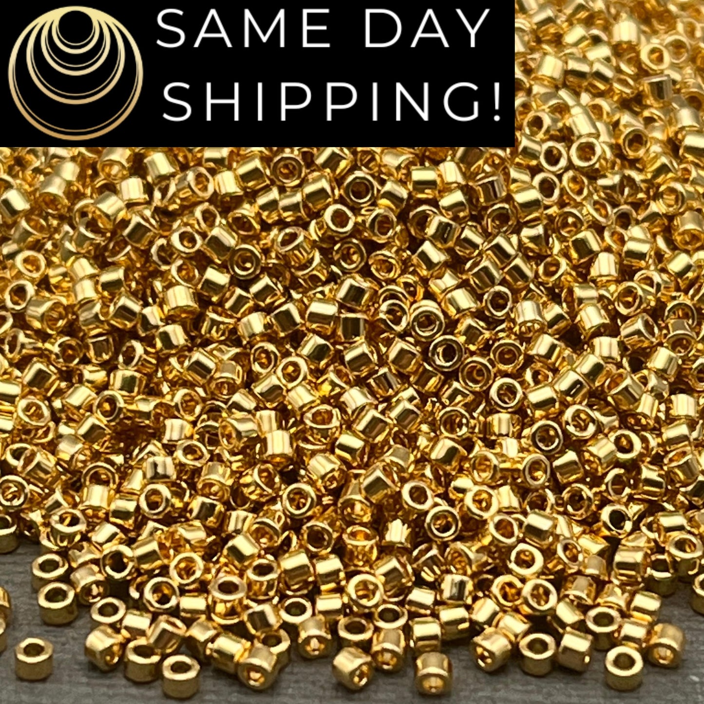 DB0034 11/0 Miyuki Delica Beads 24kt Light Gold Plated