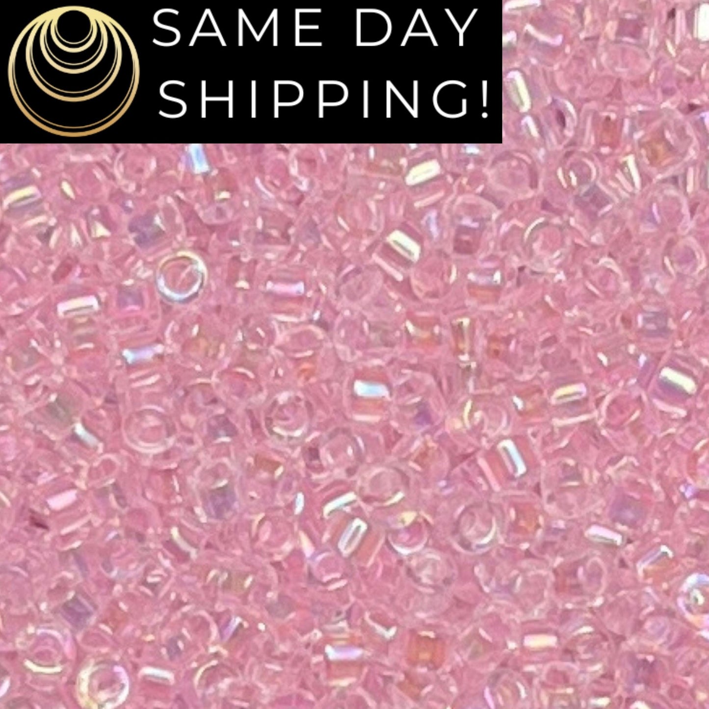 DB0071 11/0 Miyuki Delica Beads Transparent Pink AB