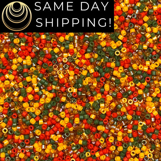DBMIX9052 11/0 Miyuki Delica Beads Autumn Squash Mix