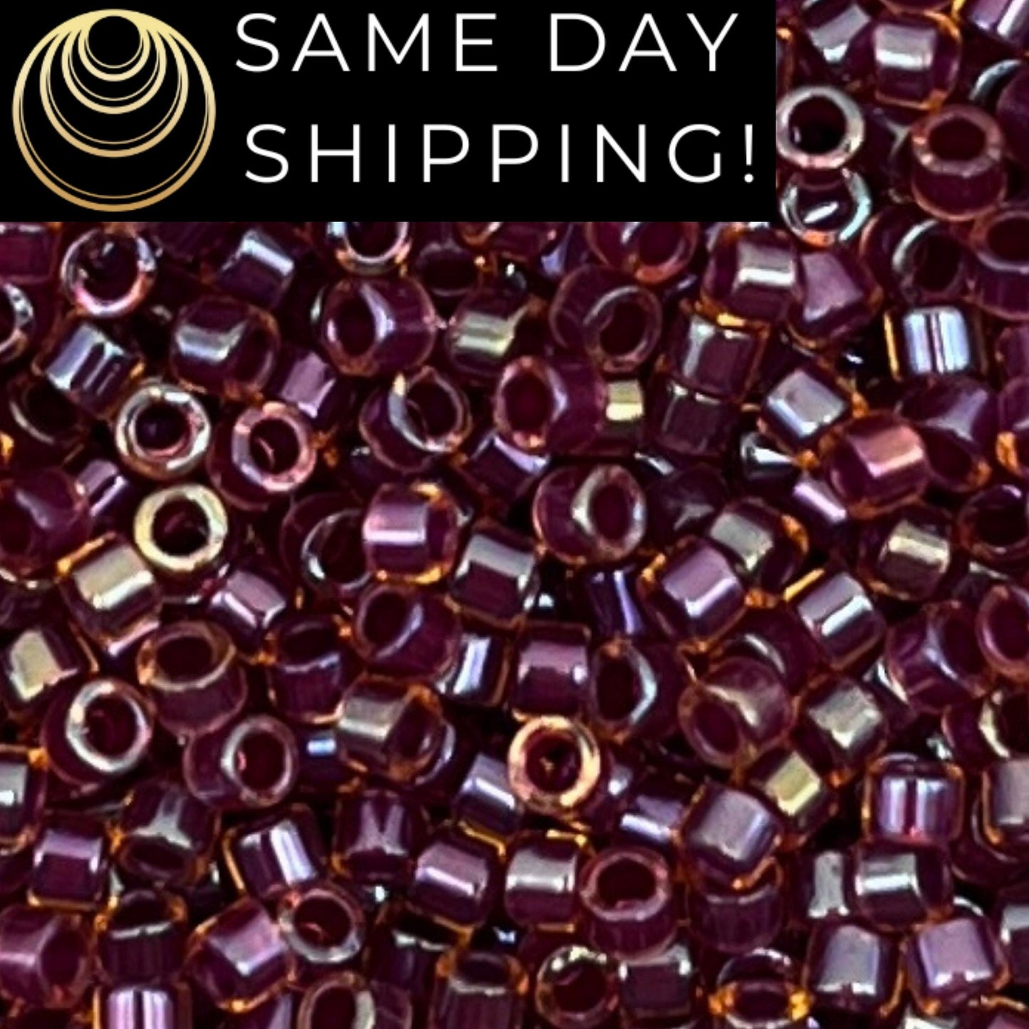 DB0061 11/0 Miyuki Delica beads Wine Lined Light Topaz Luster