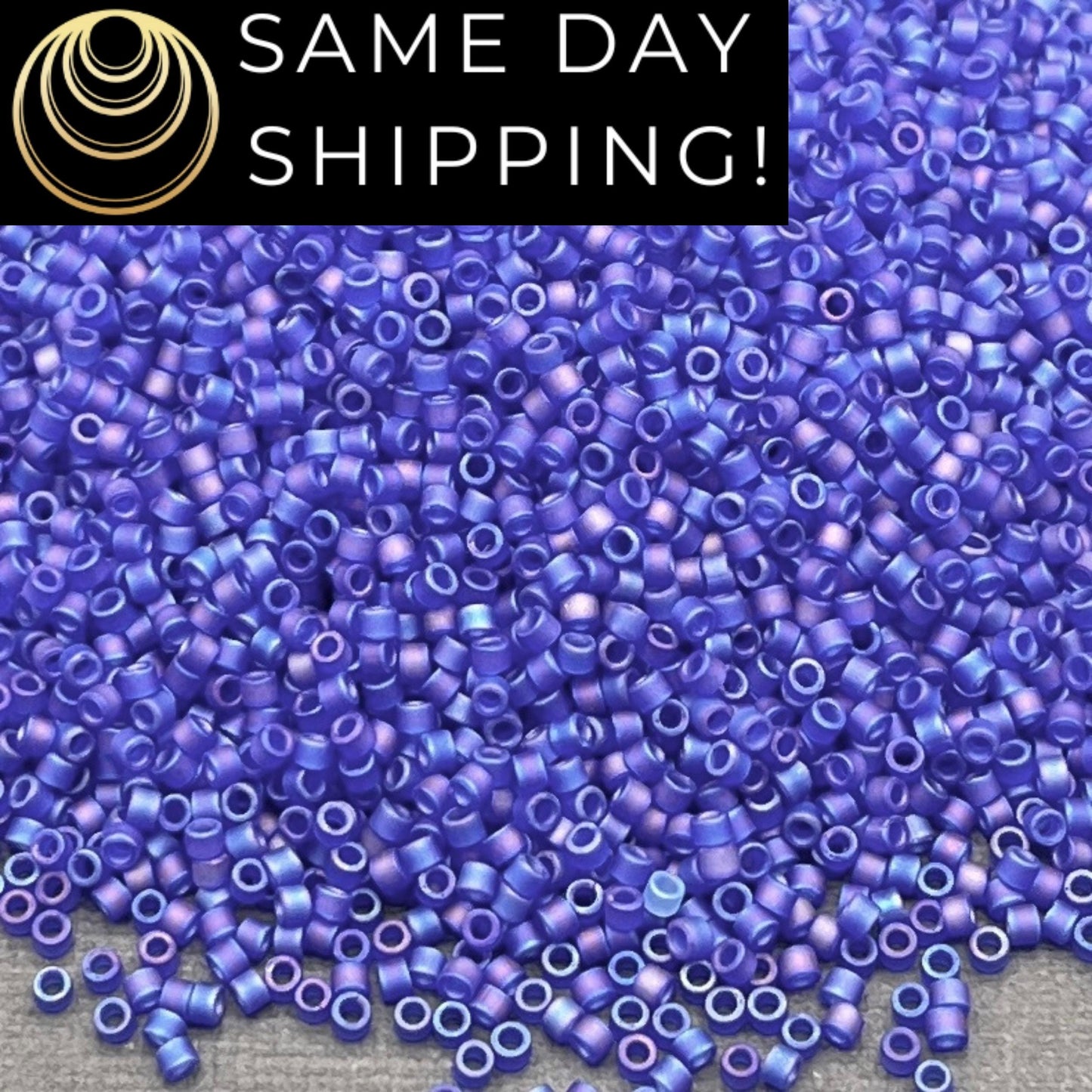 DB0864 11/0 Miyuki Delica Beads Matte Transparent Cobalt Blue AB