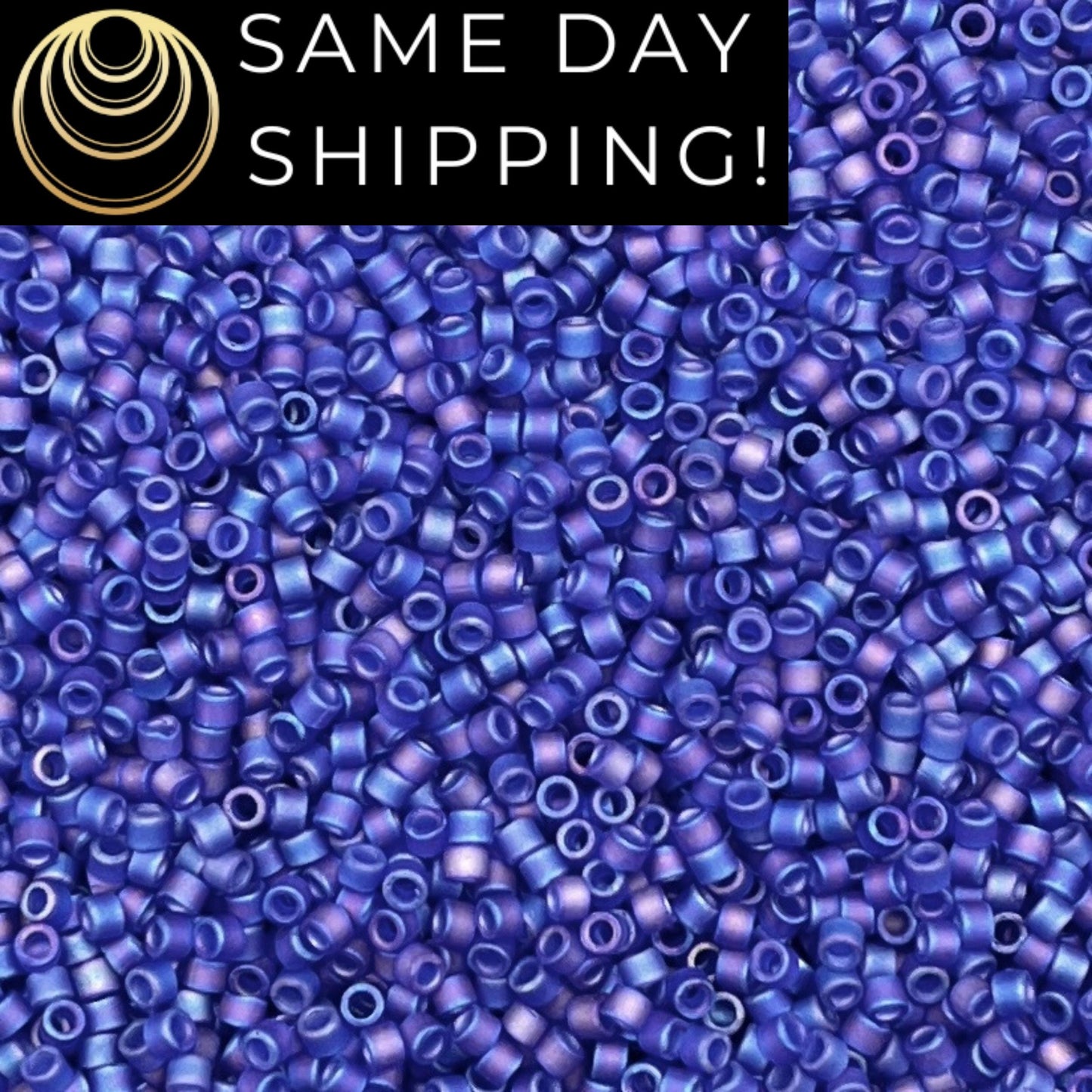 DB0864 11/0 Miyuki Delica Beads Matte Transparent Cobalt Blue AB
