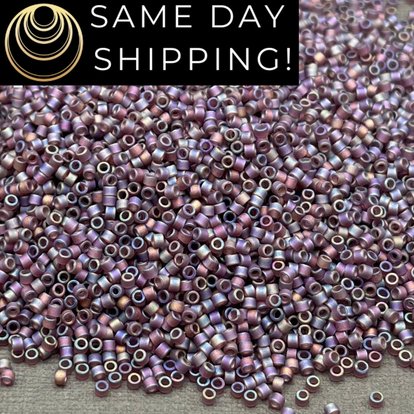 DB0869 11/0 Miyuki Delica Beads Matte Transparent Mauve AB