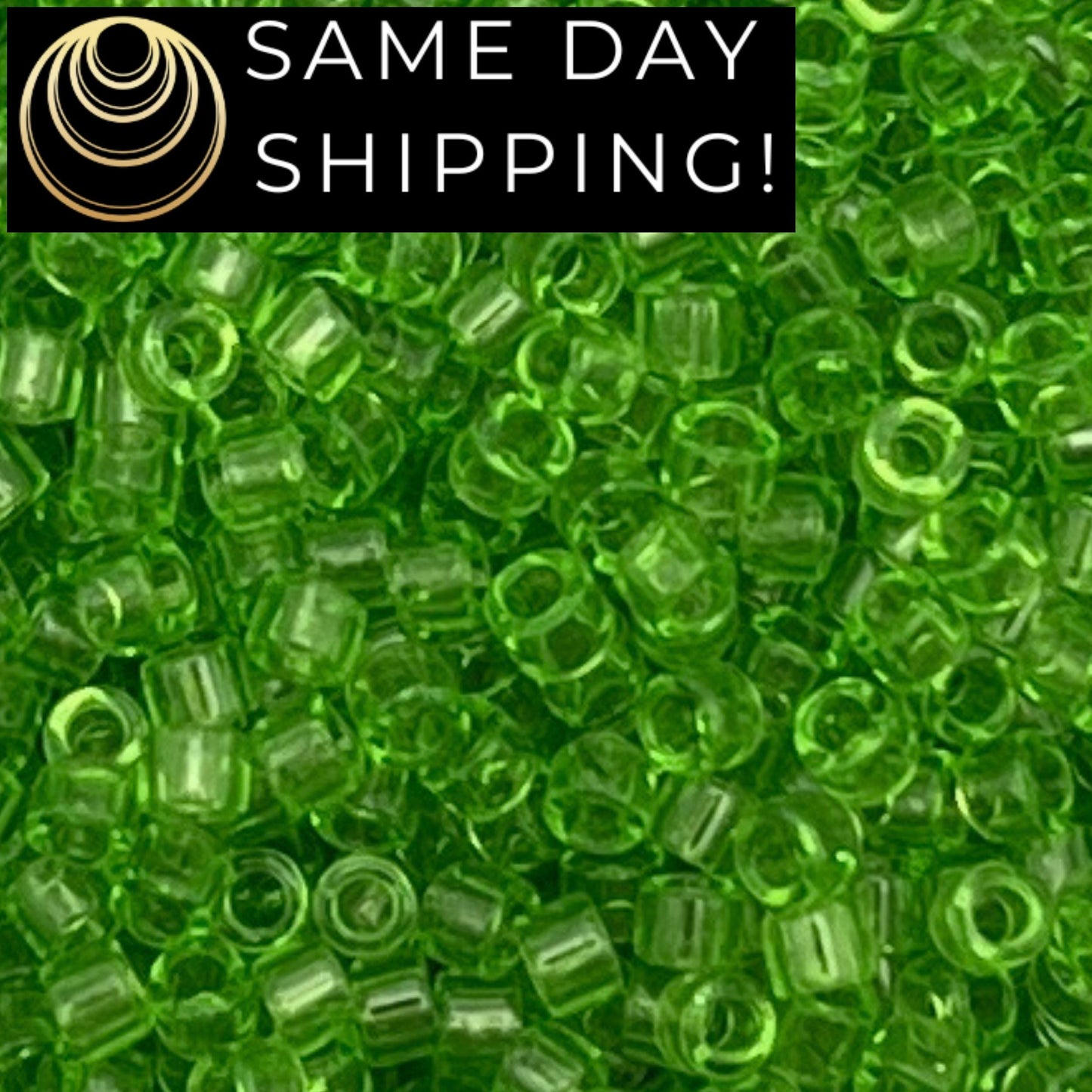 DB1106 11/0 Miyuki Delica Beads Transparent Lime Green