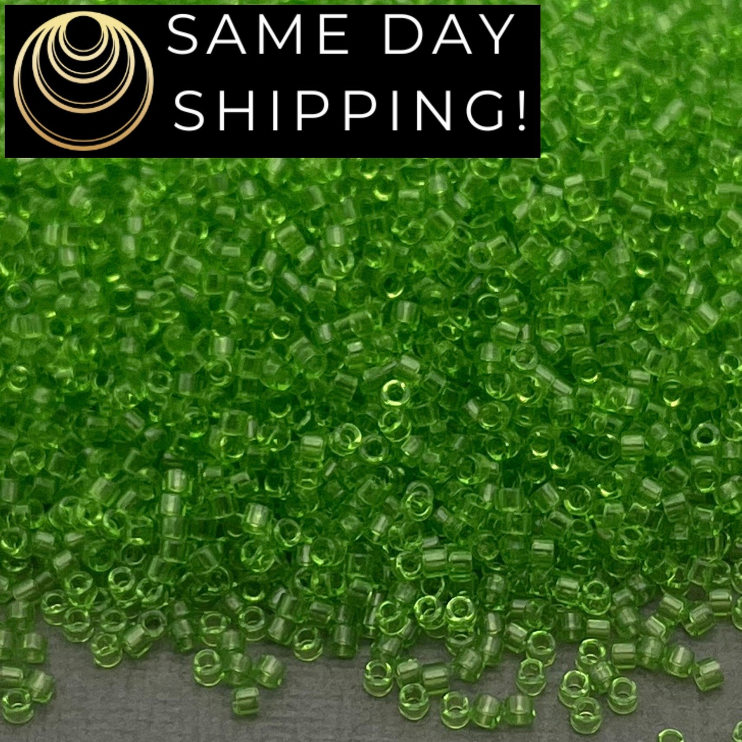 DB1106 11/0 Miyuki Delica Beads Transparent Lime Green