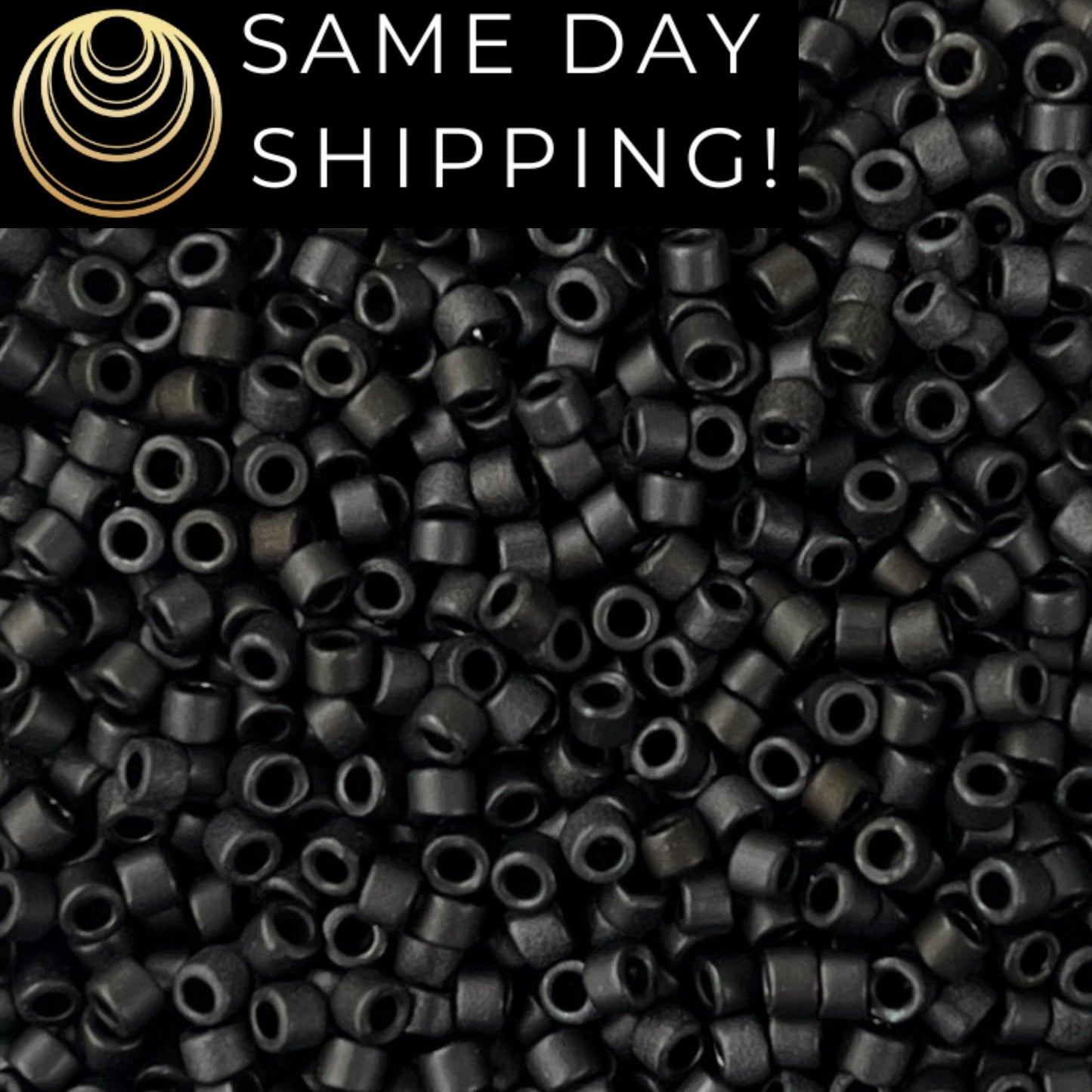 DB0310 11/0 Miyuki Delica Beads Matte Black