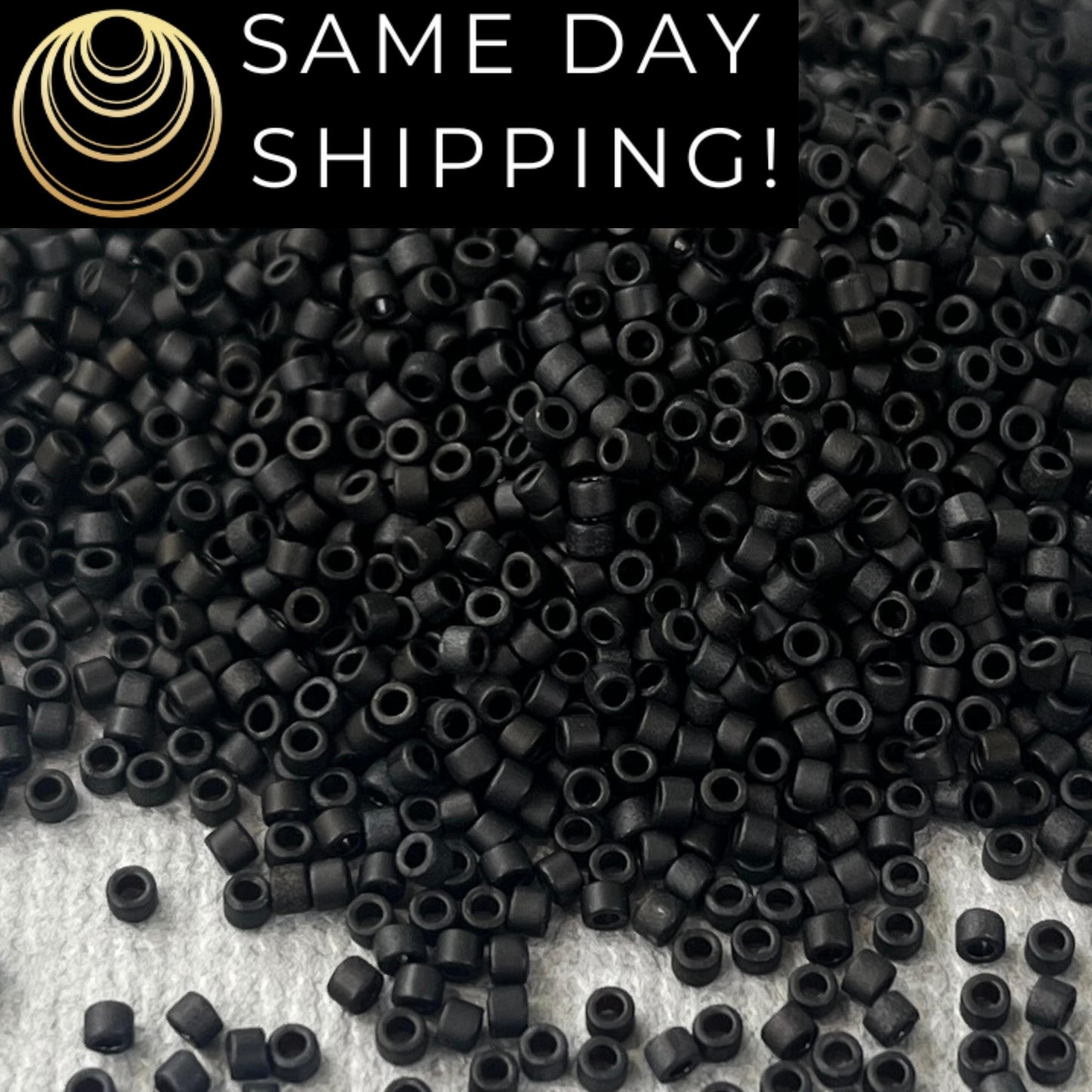 DB0310 11/0 Miyuki Delica Beads Matte Black