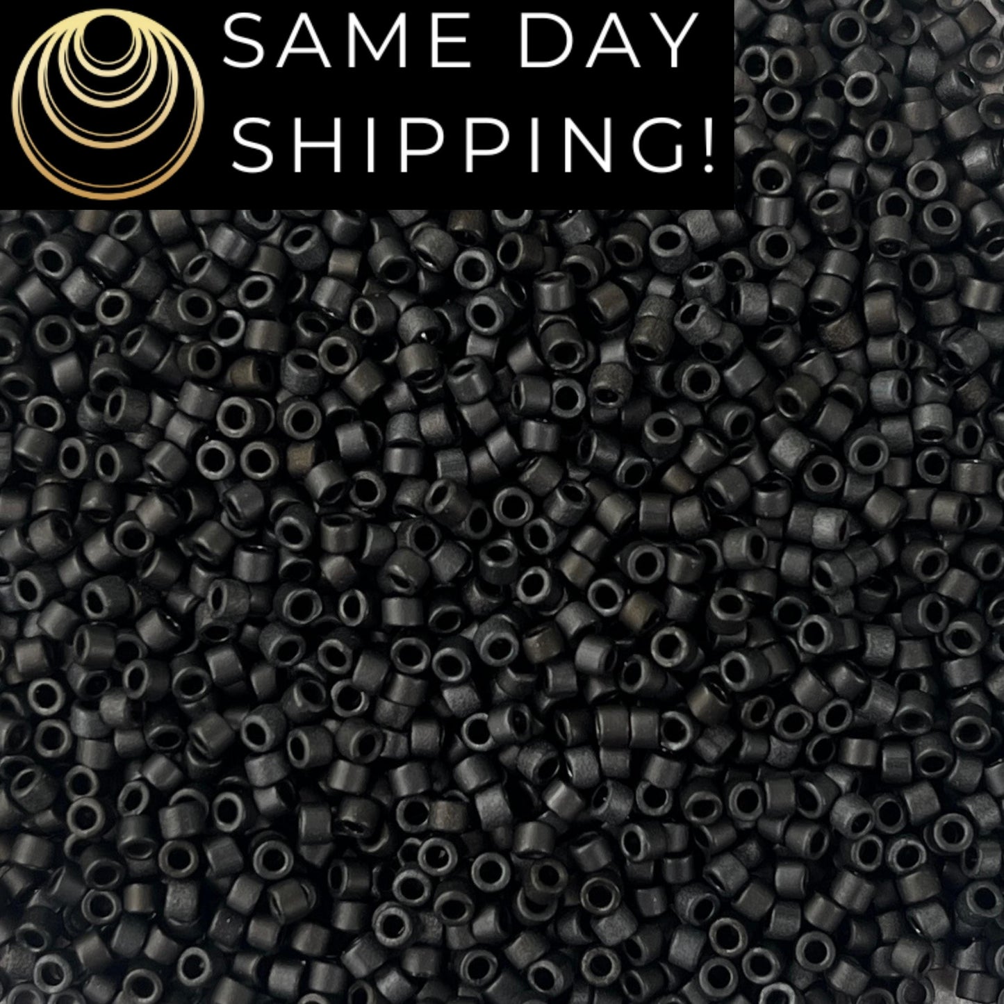 DB0310 11/0 Miyuki Delica Beads Matte Black