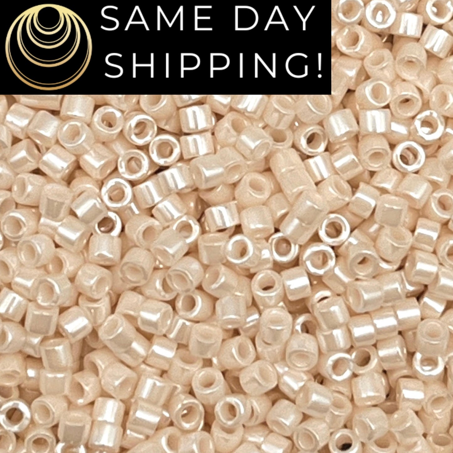DB1530 11/0 Miyuki Delica Beads Opaque Bisque White Ceylon