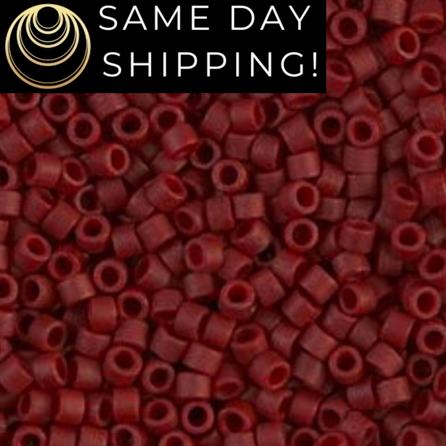 DB0378 11/0 Miyuki Delica Beads Matte Metallic Brick Red