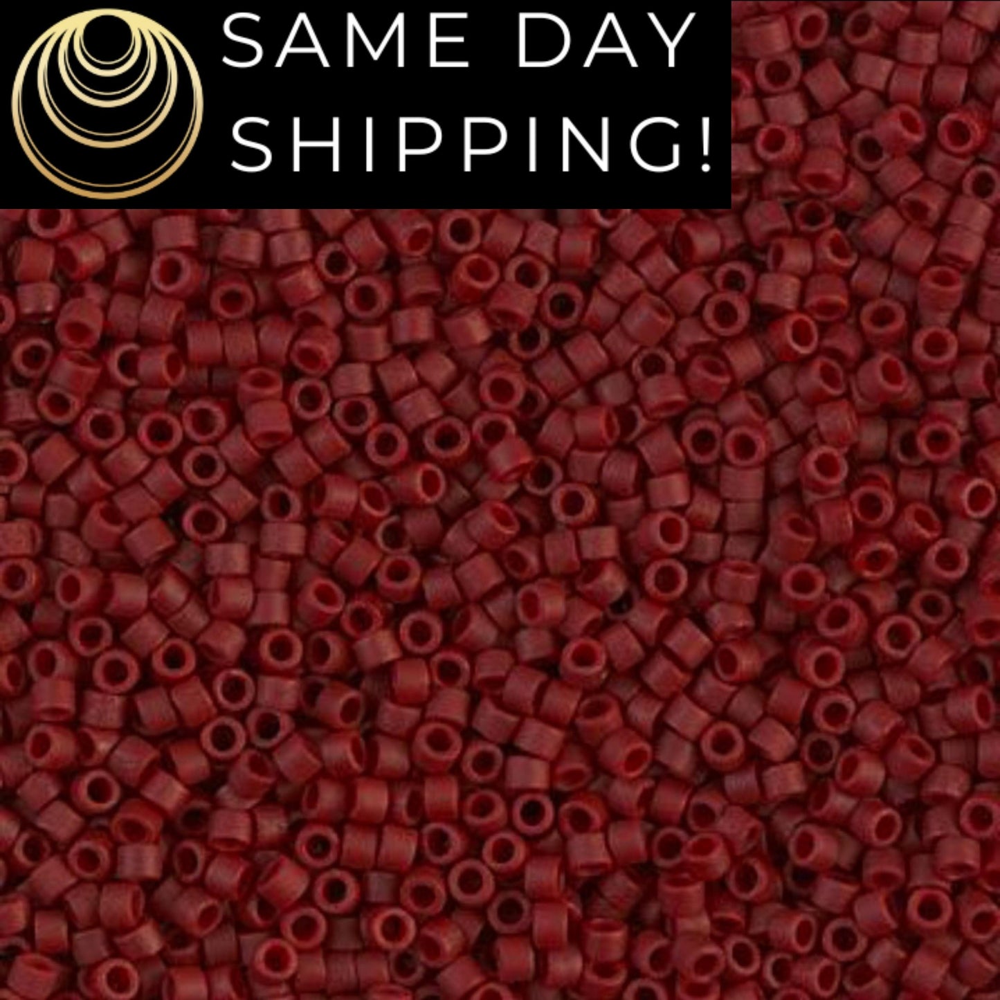 DB0378 11/0 Miyuki Delica Beads Matte Metallic Brick Red