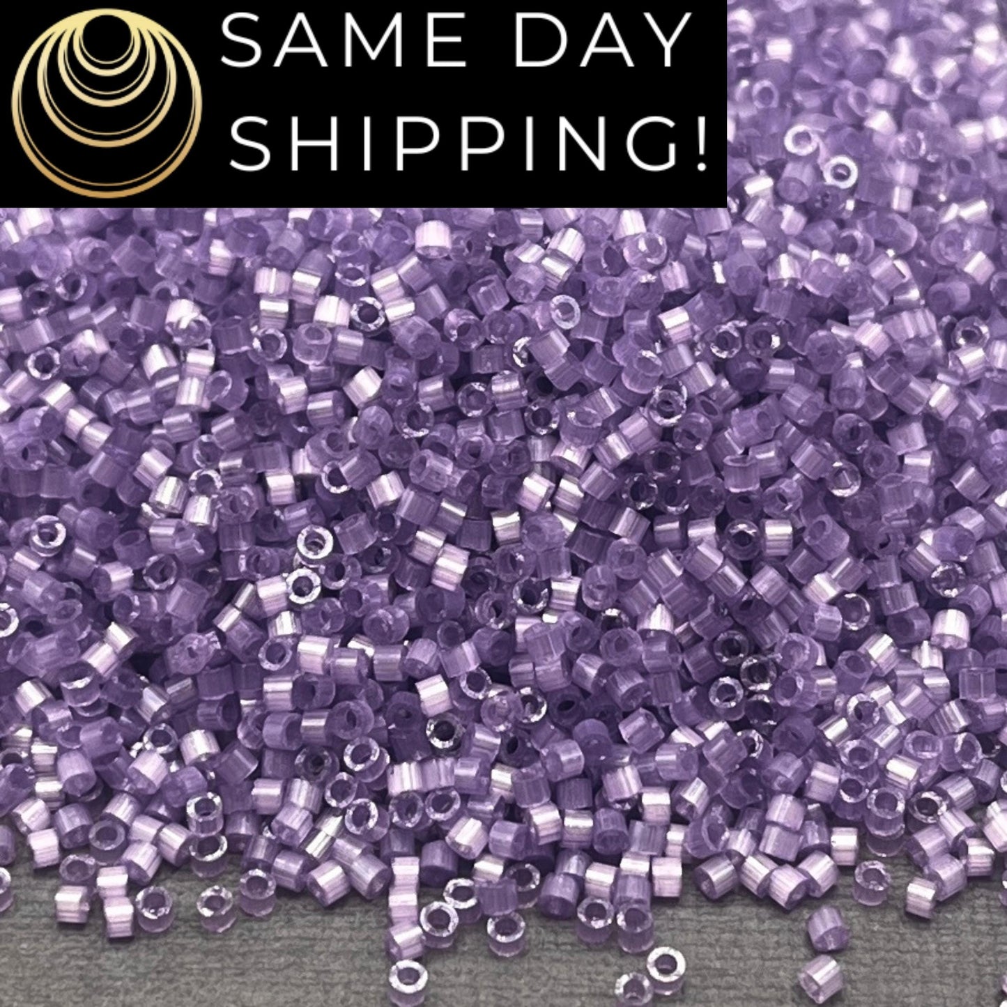 DB1809 11/0 Miyuki Delica Beads Dyed Lilac Silk Satin