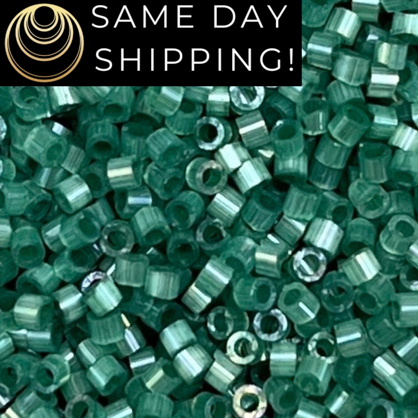 DB1814 11/0 Miyuki Delica Beads Dyed Emerald Silk Satin