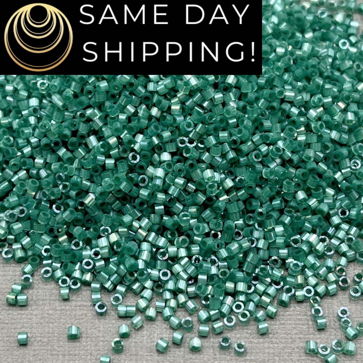 DB1814 11/0 Miyuki Delica Beads Dyed Emerald Silk Satin